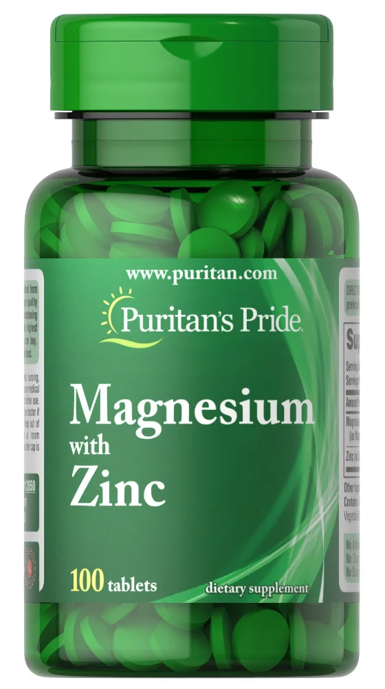 PURITANS PRIDE MAGNESIUM WITH ZINC 100 TABLETA