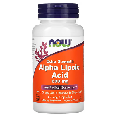 NOW ALPHA LIPOIC ACID 600 MG 60 CAPSULA