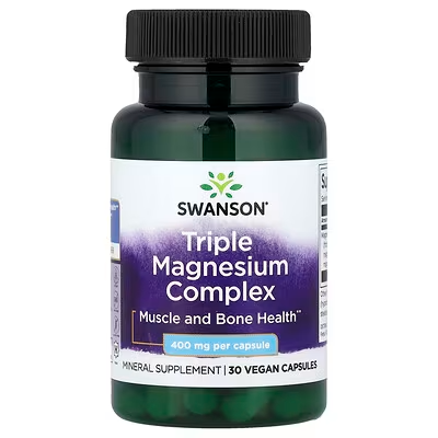 SWANSON TRIPLE MAGNESIUM COMPLEX 400MG 30CAPSULAS