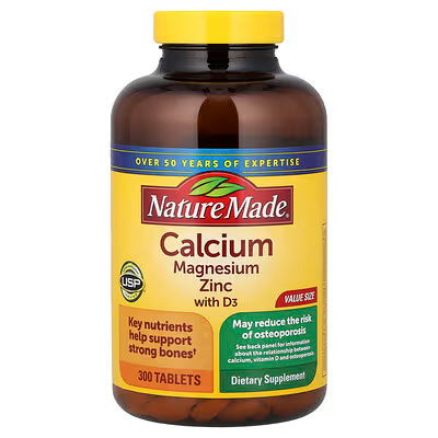 NATURE MADE CALCIUM, MAGNESIUM, ZINC WITH D3 300 TABLETA