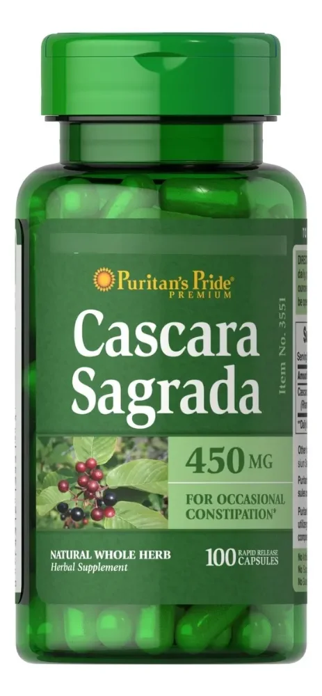 PURITANS PRIDE CASCARA SAGRADA 450 MG 100 CAPSULA