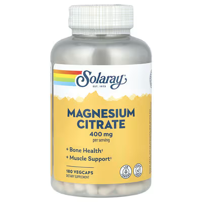 SOLARAY MAGNESIUM CITRATE 400MG 180 CAPSULA