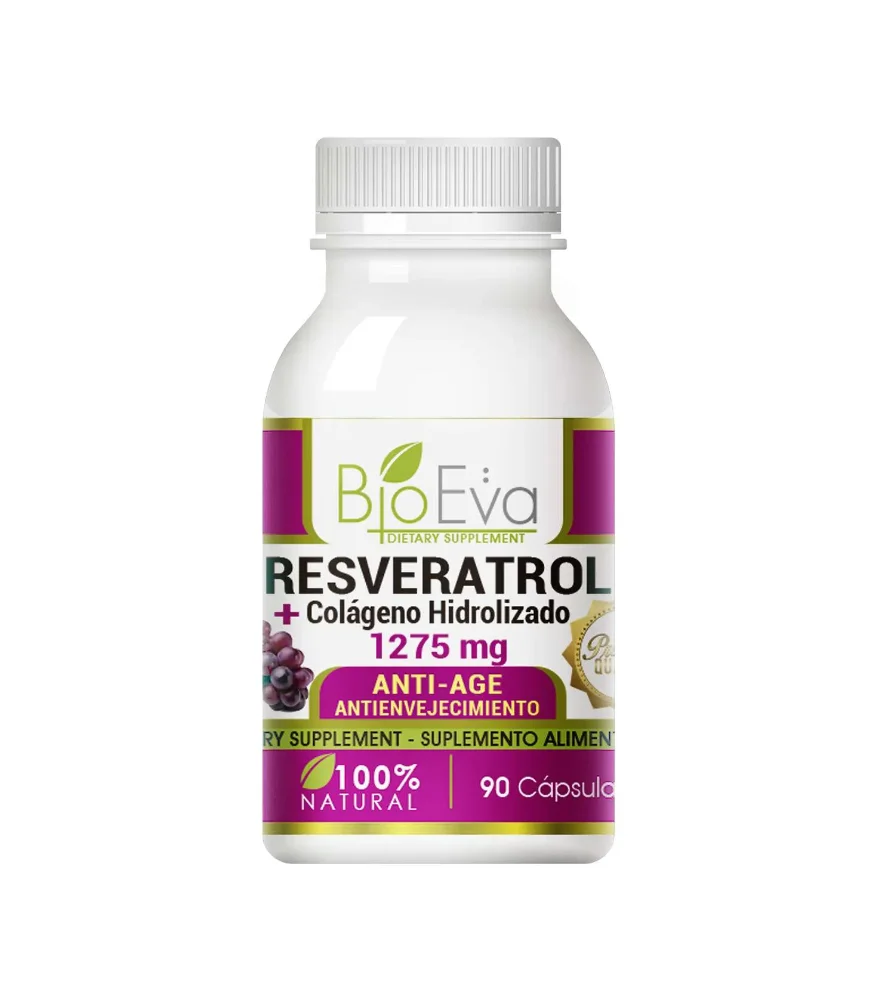 BIOEVA RESVERATROL + COLAGENO HIDROLIZADO 1275 MG 90 CAPSULAS