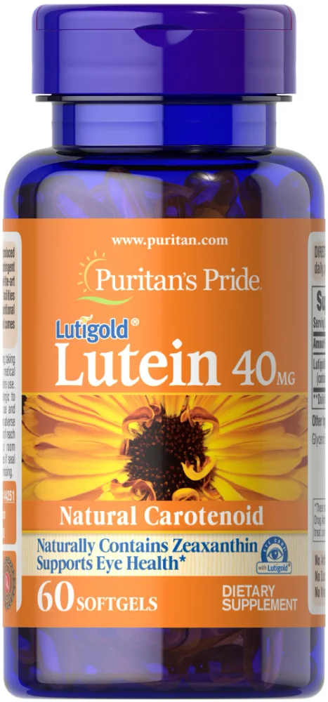 PURITANS PRIDE LUTEIN 40MG WITH ZEAXANTHIN  60 SOFTGELS