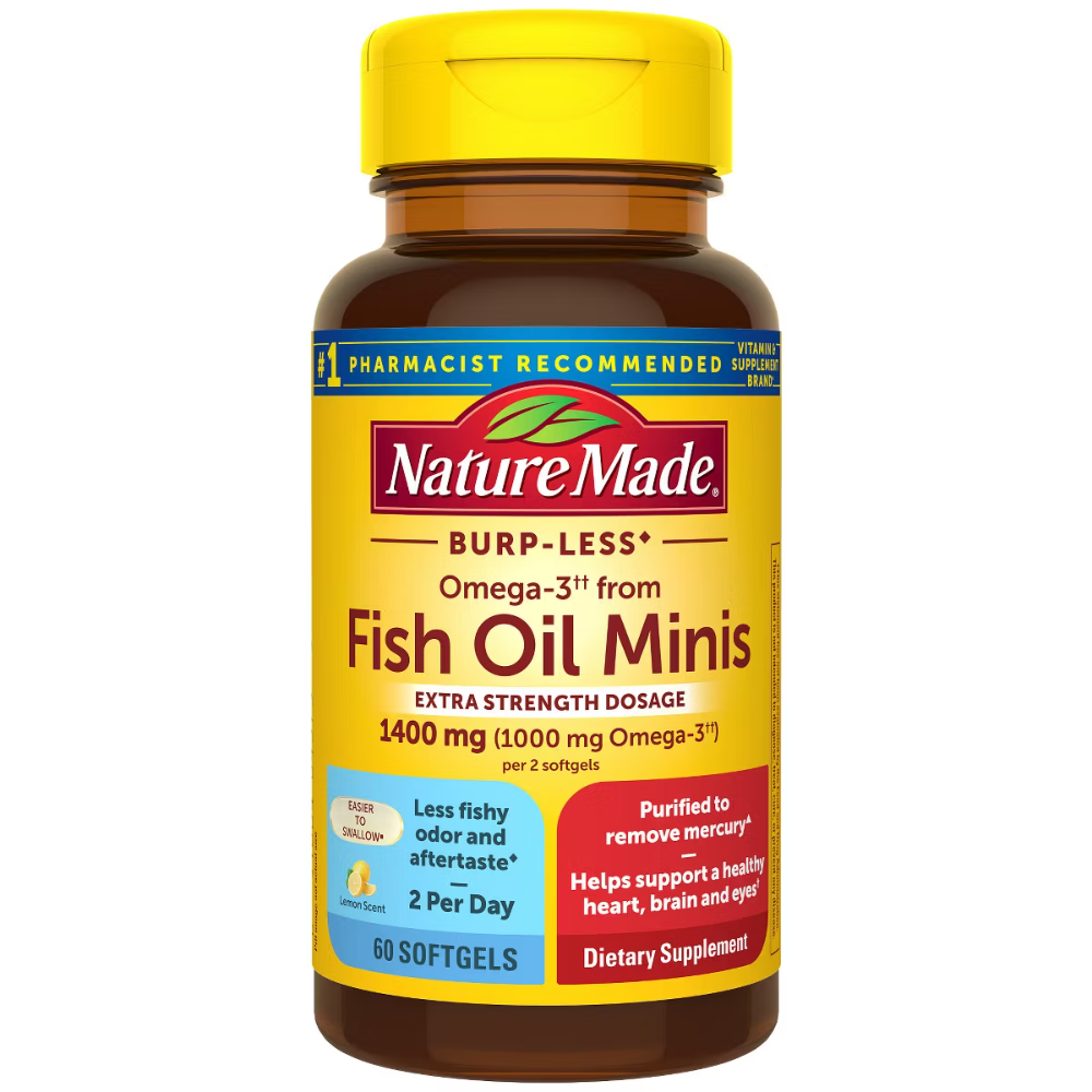 NATURE MADE OMEGA 3 FISH OIL MINI 1400 MG 60 SOFTGELS