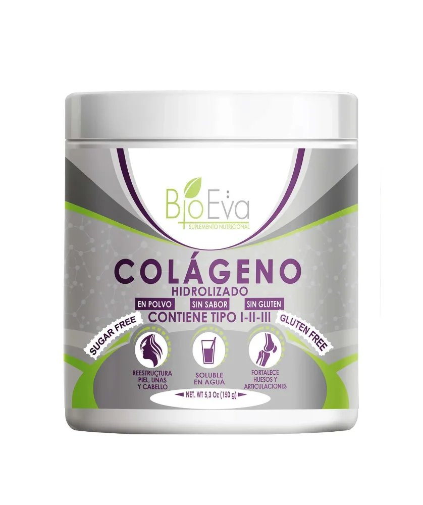 BIOEVA COLAGENO HIDROLIZADO EN POLVO 5,3 OZ (150G) 15 SERV