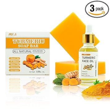 KIT TURMERIC SOAP 2 BARRA + FACE OIL 30ML