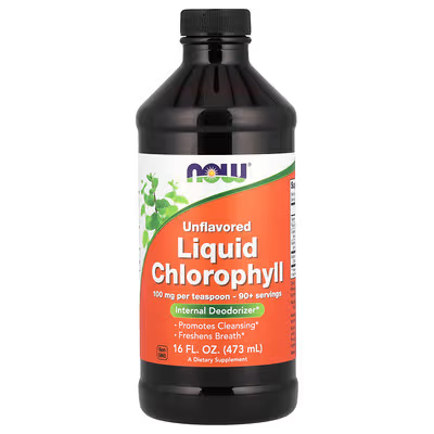 NOW LIQUID CHLOPHYLL (CLOROFILA) 100 MG 16FL.OZ.