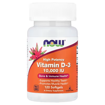 NOW VITAMIN D-3 10000 IU 120 SOFTGELS