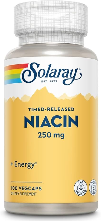 SOLARAY NIACIN 250MG 100VEG CAPSULAS