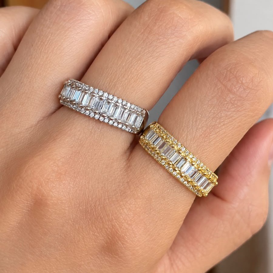Anillo zircones baguette - 1424