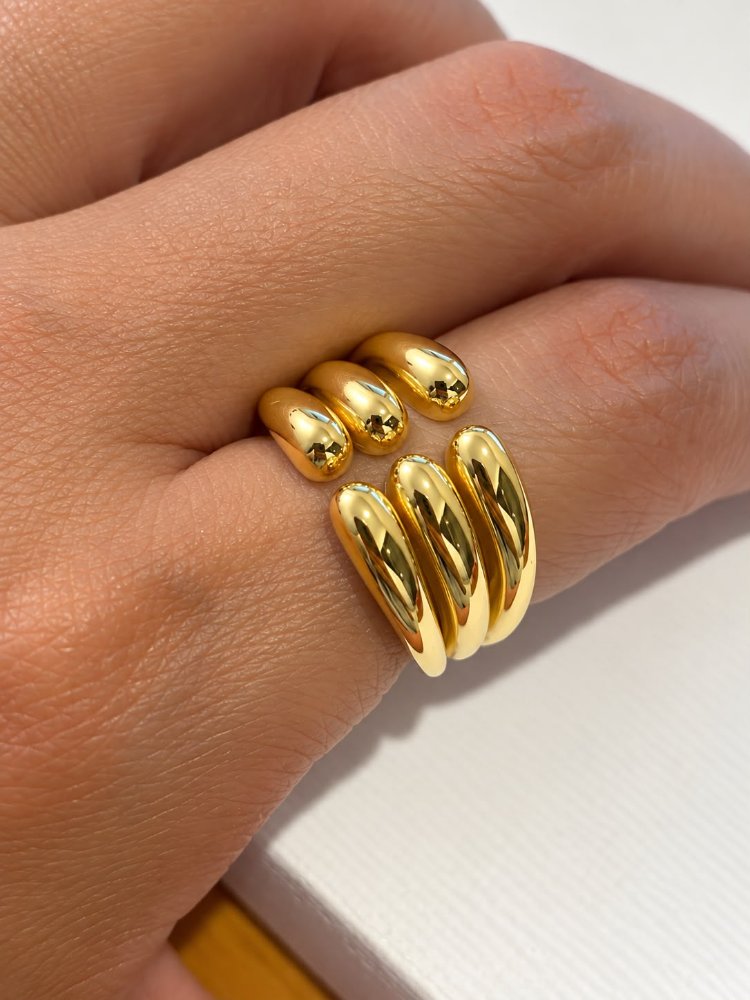 Anillo liso triple - 1490
