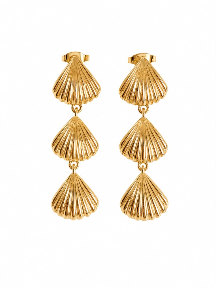 Aretes cascada conchas - 1555