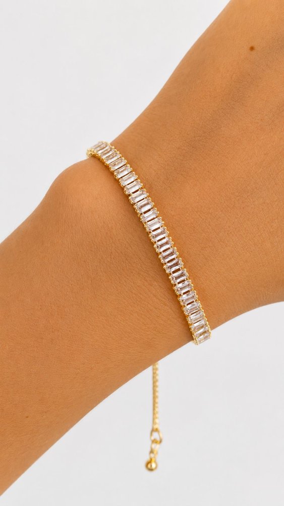 Pulsera baguette golden - 1387