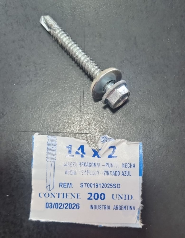 Tornillo Hexagonal C/Arandela 14x2mm