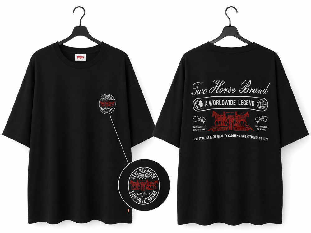 Camiseta two horse negra