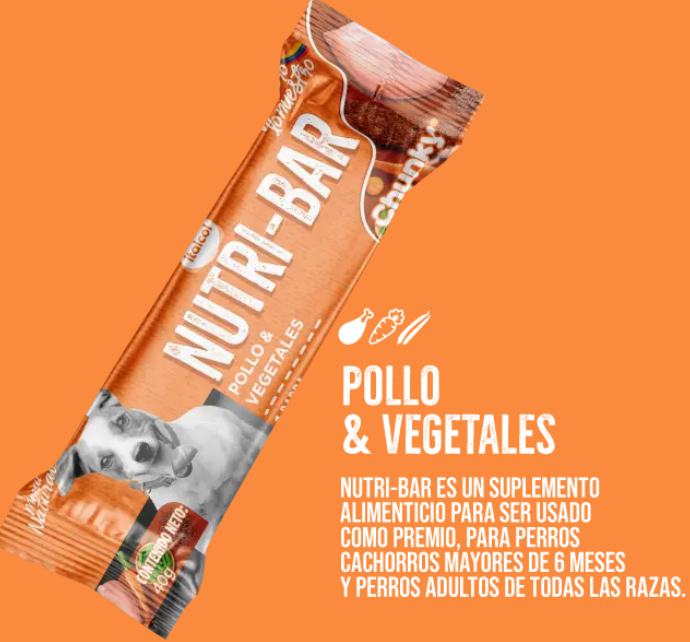 Chunky Nutri-Bar pollo y vegetales 40g