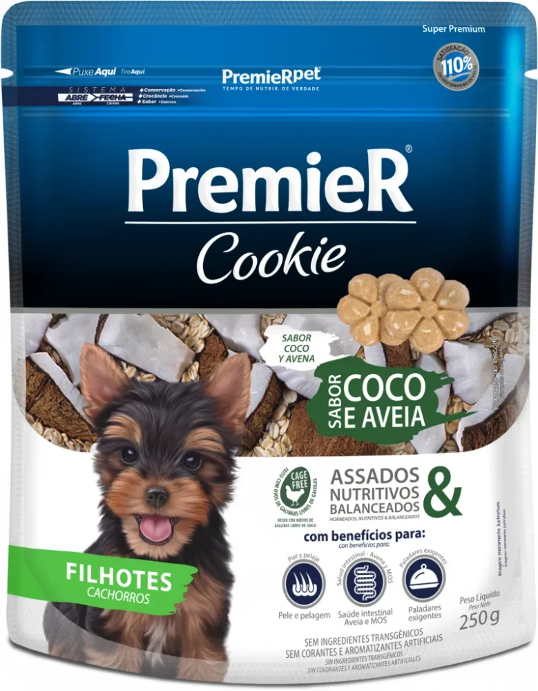 Premier Cookies Coco y Avena cachorros 250g