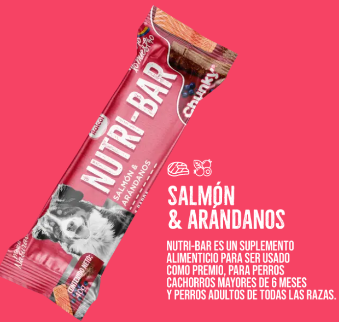 Chunky Nutri-Bar salmón y arándanos 40g