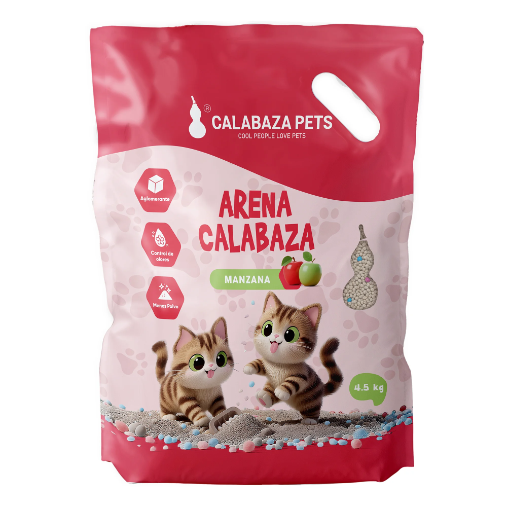 Calabaza Pets Arena Para Gatos Aroma Manzana 10 kg