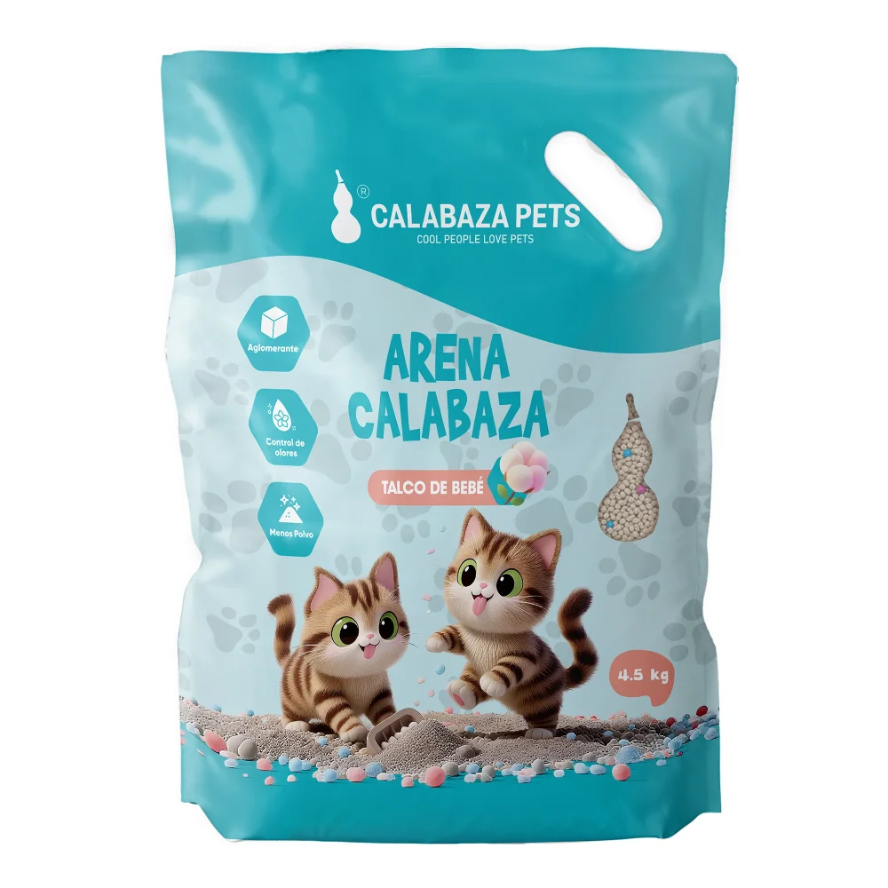 Calabaza Pets Arena Para Gatos Aroma Talco de Bebé 4.5 kg