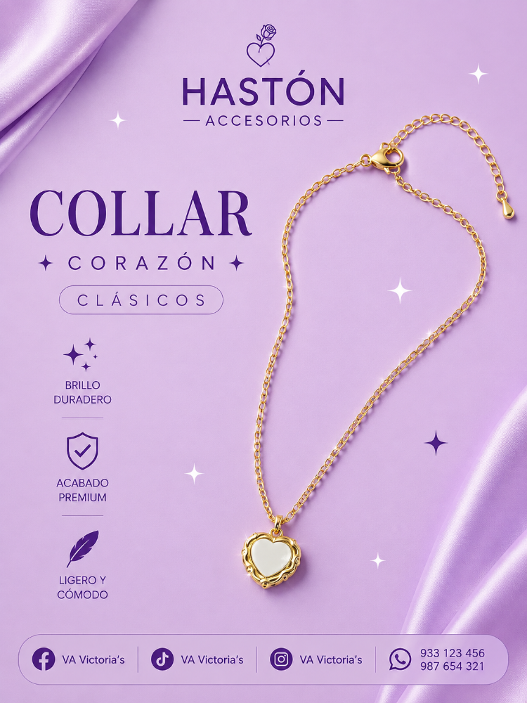 COLLAR CORAZON DE NACAR