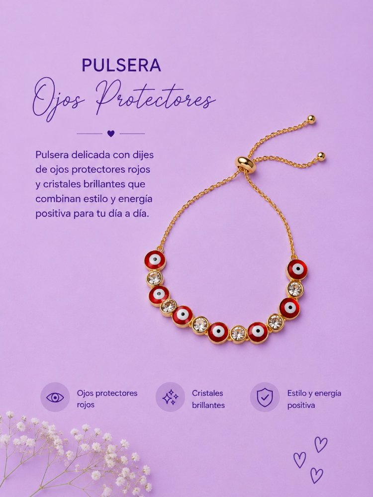 OJO TURCO AZUL Y ROJO DORADO