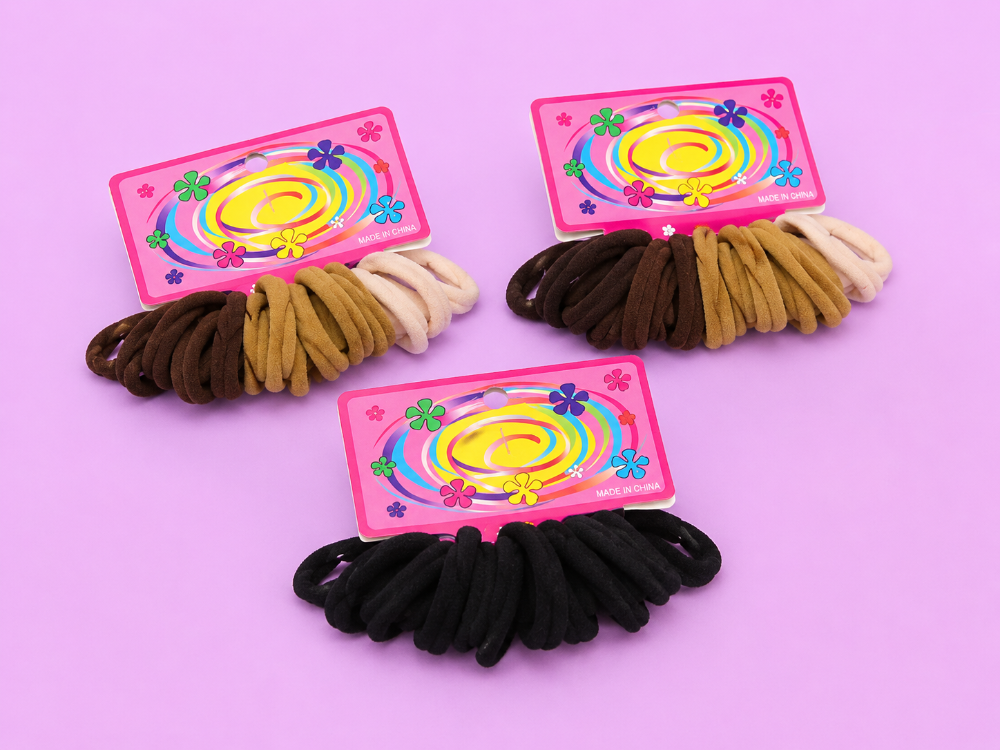 Elásticos para cabello negro y marrón