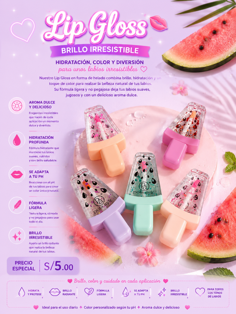 LIP GLOSS CON PH SANDIA