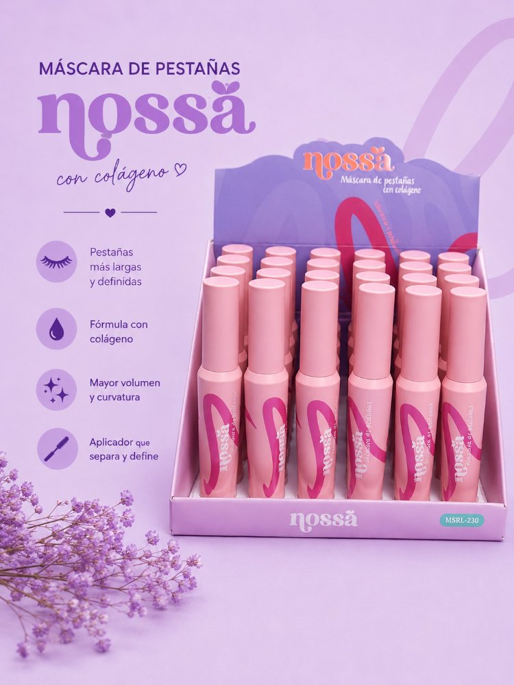 Máscara de pestañas Nossa con colágeno