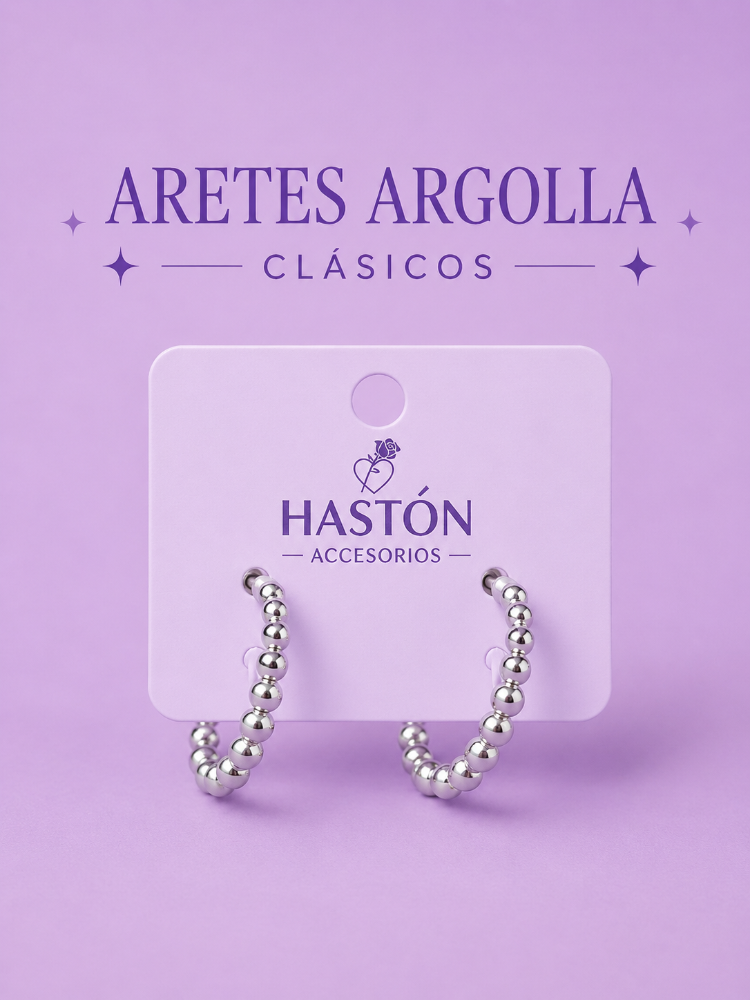 ARETE ARO CIRCULR PLATEADO