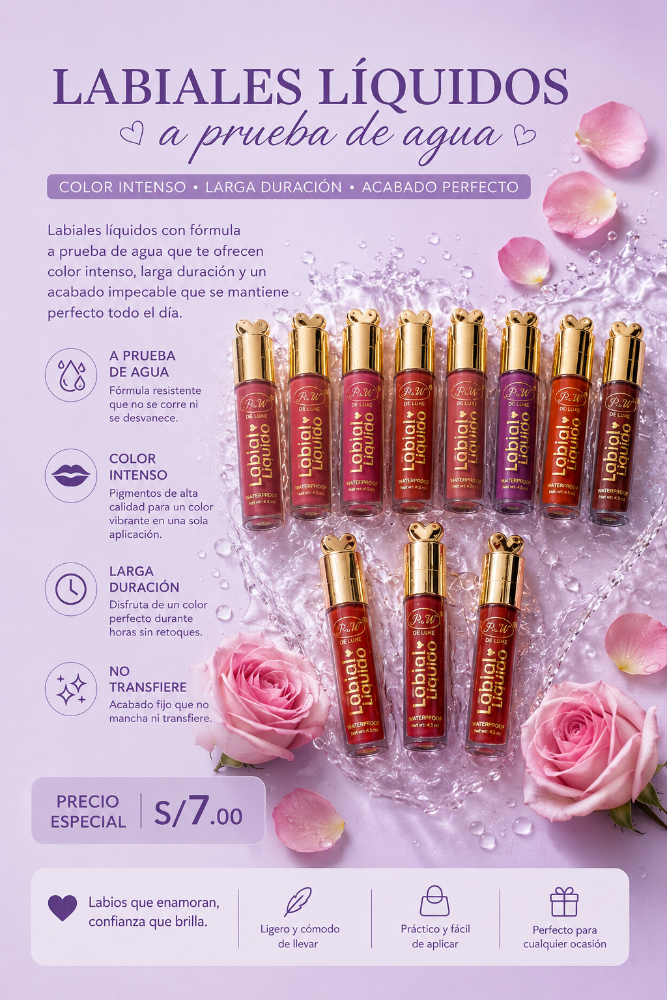 LABIAL LIQUIDO WATERPROOF P&W