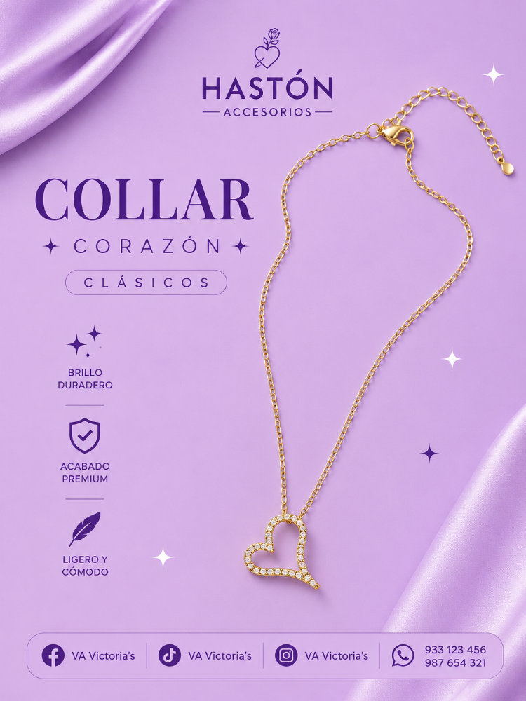 COLLAR CORAZON CON ZIRCON