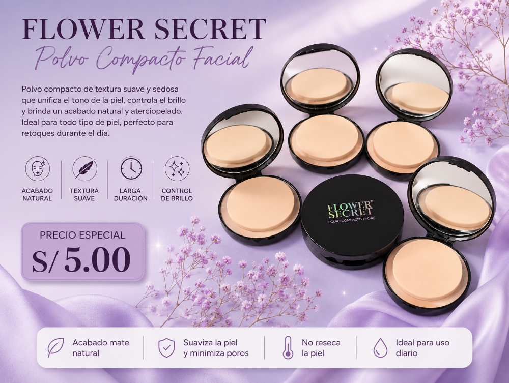 POLVO COMPACTO FACIAL FLOWER SECRET
