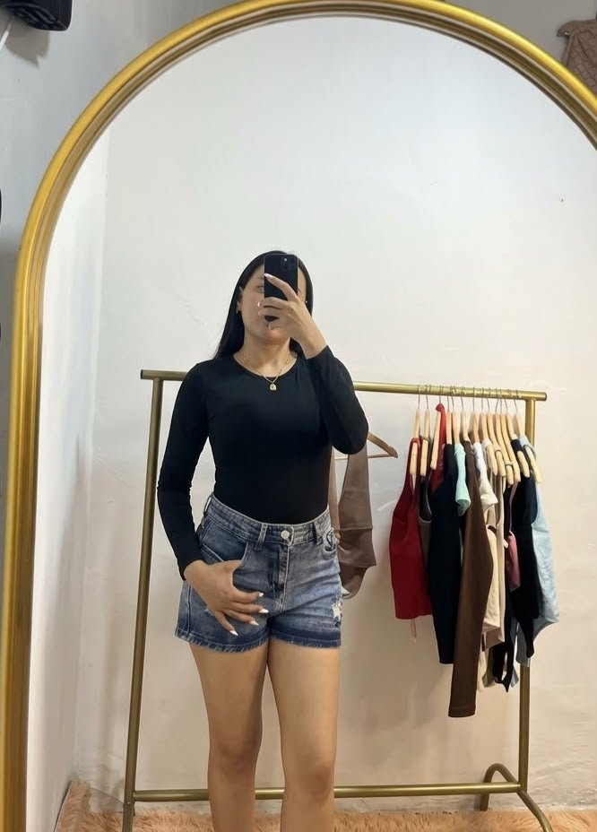 3255-N BODY  MANGA LARGA NEGRO