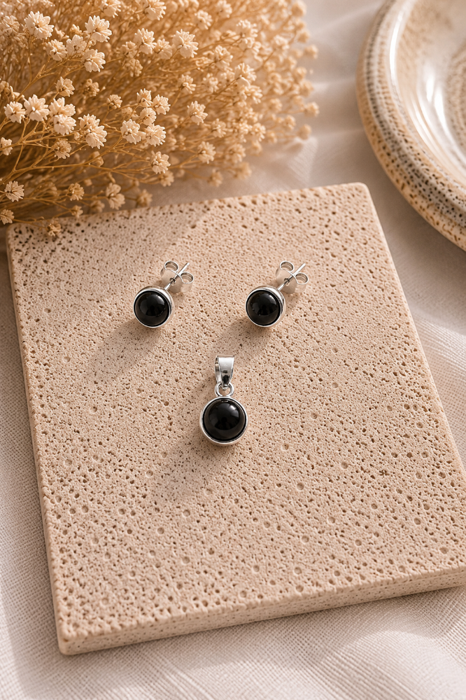 Conjunto Ónix – Plata Italiana 925