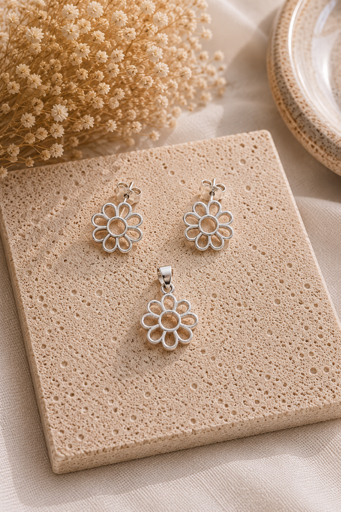 Conjunto Margarita – Plata Italiana 925