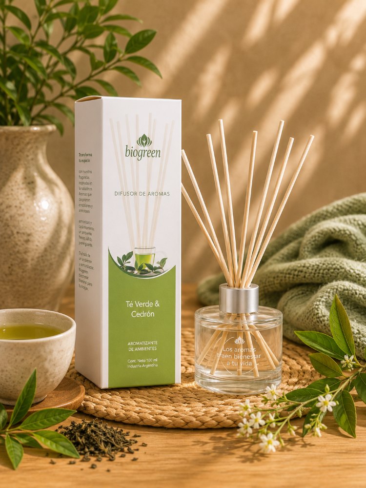 Difusor de Aromas Te Verde & Cedrón 100ml