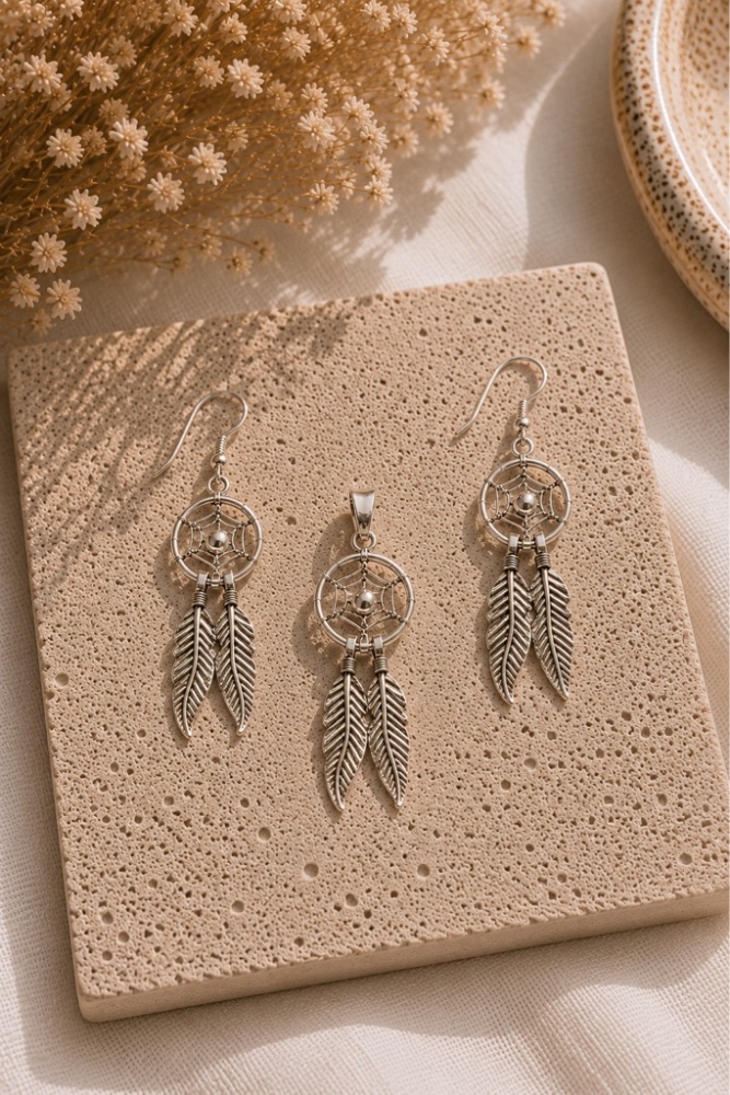Conjunto Atrapasueños - Plata Italiana 925