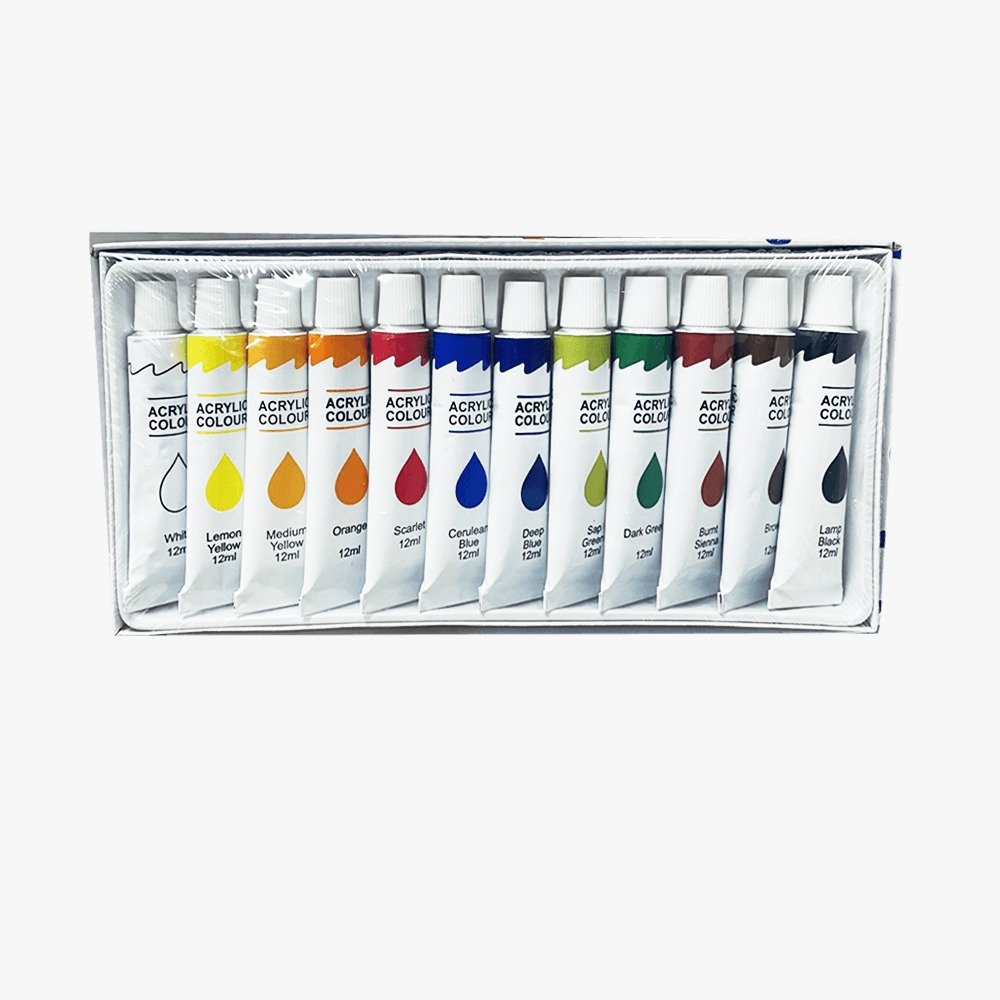 PINTURA ACRILICA DE 12 COLORES LINEAZUL