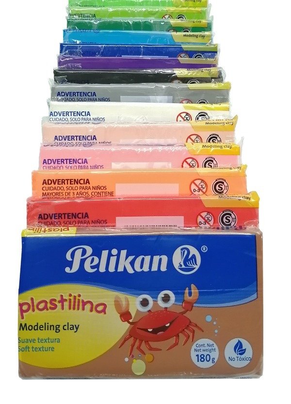 PLASTILINA PELIKAN 180 GR  COLORES
