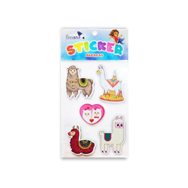 STIKERS  ALPACAS LINEAZUL