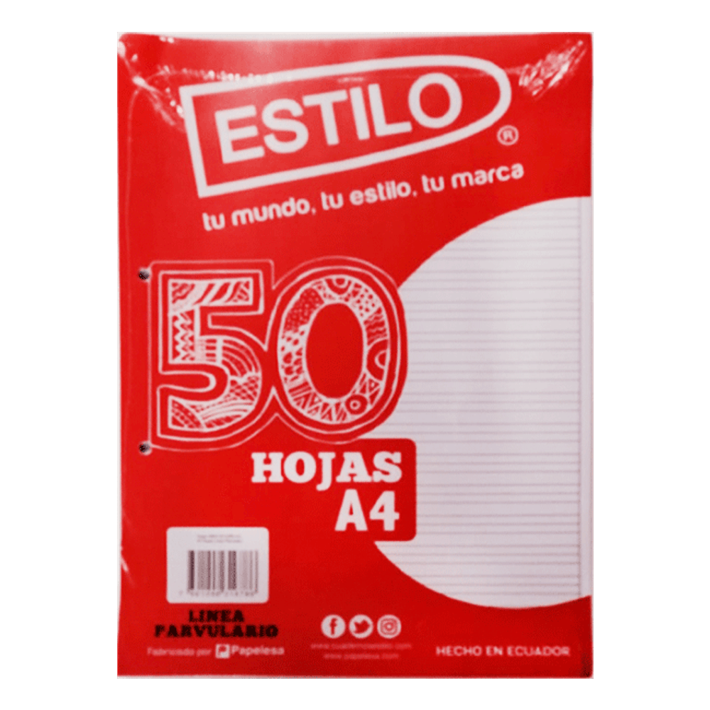 HOJA PARVULARIAS A4 ESTILO DE LINEA