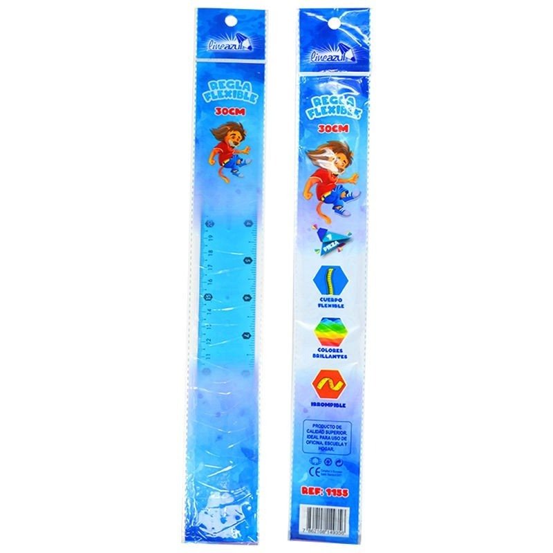 REGLA FEXIBLE 30 CM LINEAZUL