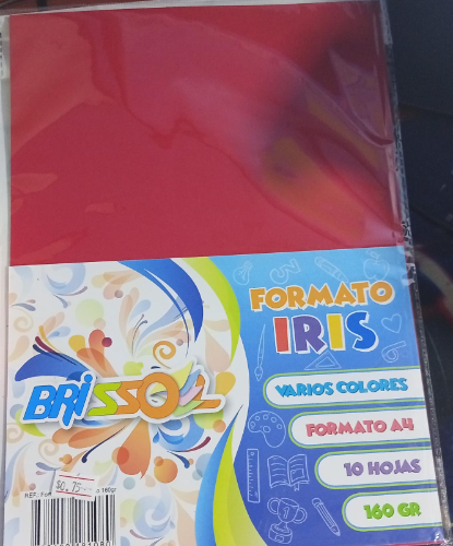 FORMATO A4 IRIS 160G X10 V/COL