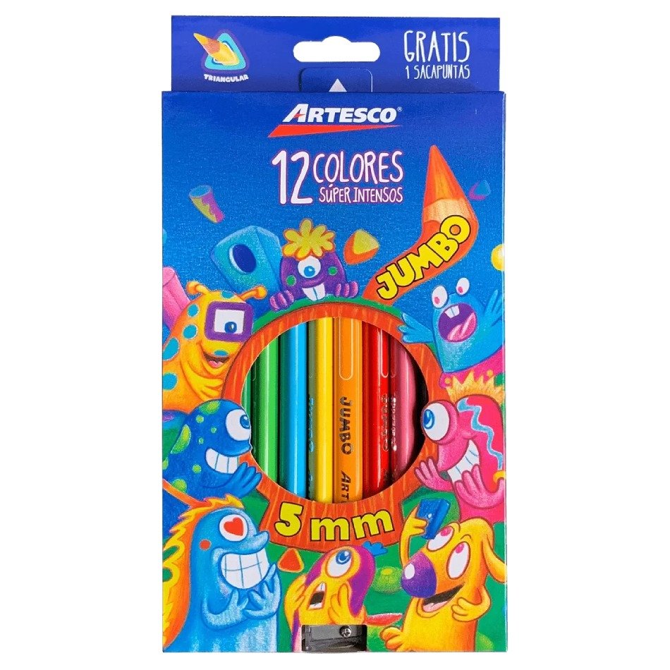 ARTESCO L COLOR JUMBO C/SACAP 12COL