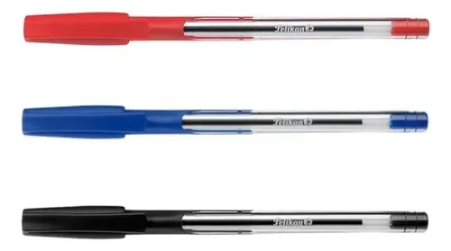 ESFERO PELIKAN 0.07 FINO AZUL - ROJO- NEGRO
