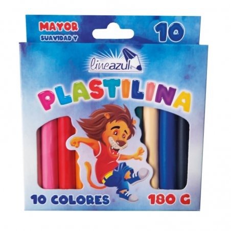 PLASTILINA LINE AZUL  10 COLORES