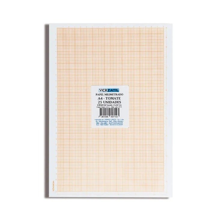PAPEL LOGARIT A4 X50H NARANJA