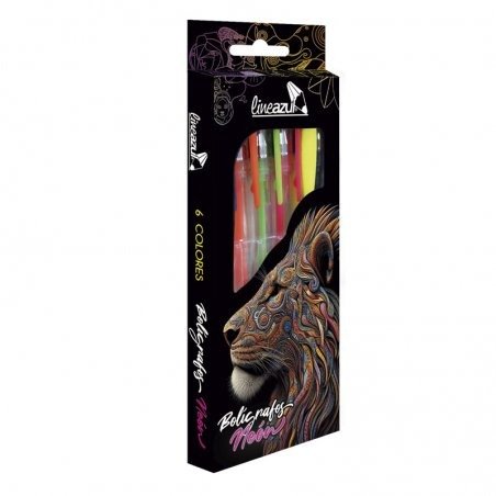 Boligrafo Lineazul Neon 6 Colores